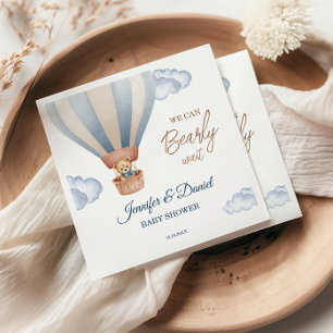 Serviette En Papier Nous pouvons à peine attendre Teddy Bear Montgolfi