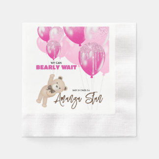 Serviette En Papier Nous Pouvons Attendre Rapidement Les Ballons Baby 