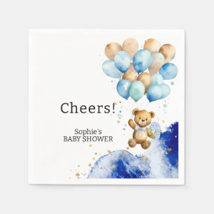 Serviette En Papier Nous Pouvons Attendre Royal Blue Et Gold Abstrait