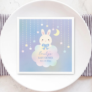 Serviette En Papier Nous sommes au-dessus de la lune petit lapin petit