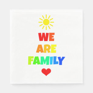 Serviette En Papier Nous sommes conception d'adoption de soleil