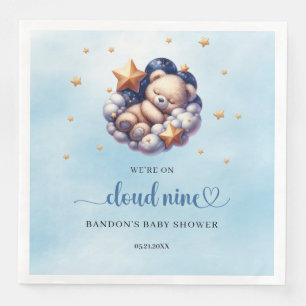 Serviette En Papier Nous sommes dans le nuage neuf, garçon en peluche 