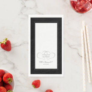 Serviette En Papier Nous sommes engagés Elegant Fiançailles Mariage No