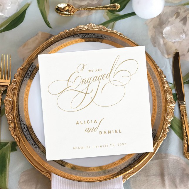 Serviette En Papier Nous sommes engagés partie d'engagement de l'or (Créateur téléchargé)