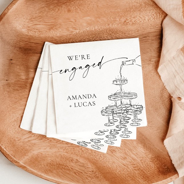 Serviette En Papier Nous sommes engagés serviettes, tour de champagne  (Créateur téléchargé)