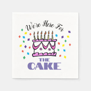 Serviette En Papier Nous sommes ici pour les serviettes de gâteau