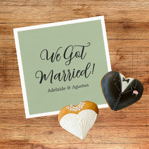 Serviette En Papier Nous sommes mariés Réception de mariage écologique