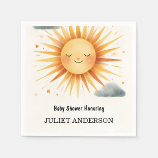 Serviette En Papier Nouveau Boy Pink unique Sky Cloud Sunshine Baby sh
