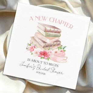 Serviette En Papier Nouveau chapitre Tea & Livres Fête des mariées a