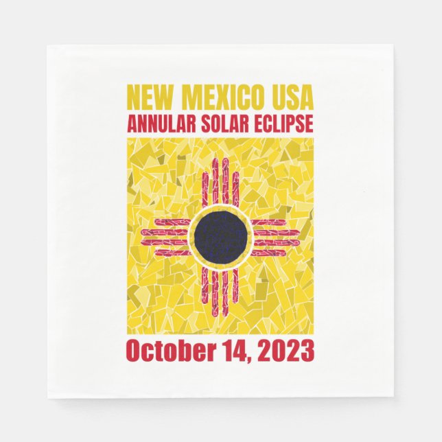 Serviette En Papier Nouveau-Mexique annuel Eclipse Napkin (Devant)