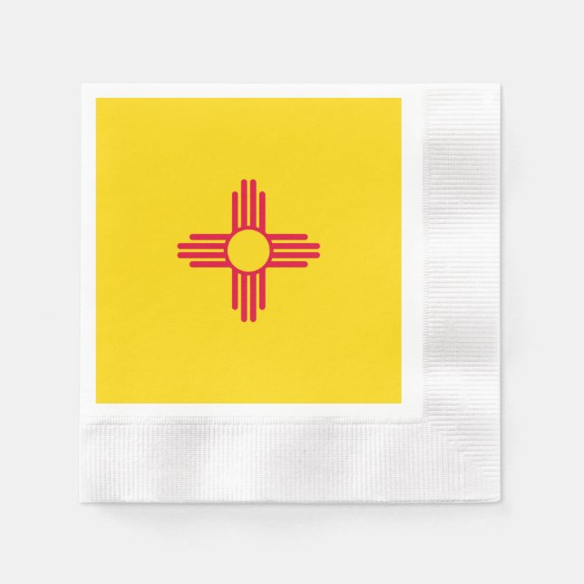 Serviette En Papier Nouveau-Mexique État Drapeau (Devant)