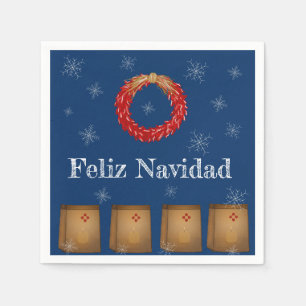 Serviette En Papier Nouveau-Mexique Luminarias Farolitos Zia Red Chili