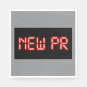 Serviette En Papier Nouveau PR Jalonnement en Néon Rouge Effet Numériq