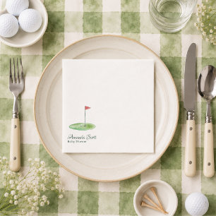 Serviette En Papier Nouveau thème de baby shower "Green New to the Clu