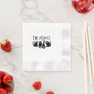 Serviette En Papier Nouveaux gens drôle Meowny Chats Noirs