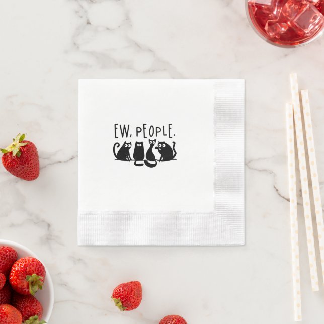 Serviette En Papier Nouveaux gens drôle Meowny Chats Noirs (En situation)