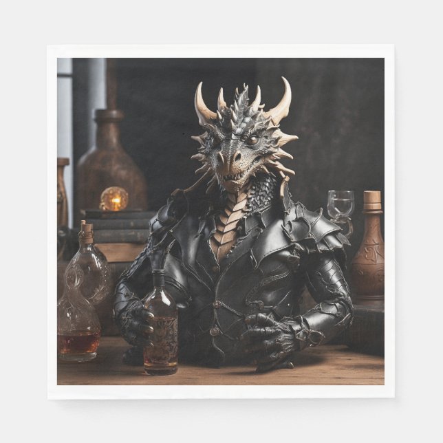 Serviette En Papier Nouvel An chinois Dragon (Devant)