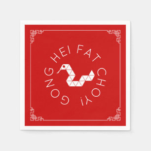 Serviette En Papier Nouvel An chinois Serpent d'Origami Naples