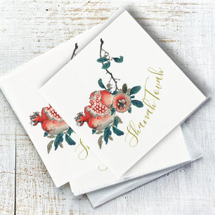 Serviette En Papier Nouvel An juif Rosh Hashanah Élégant Fruit sucré