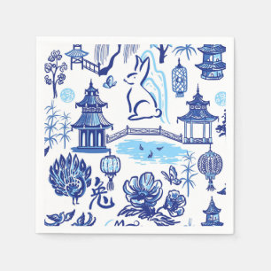 Serviette En Papier Nouvel An Lunaire Chinoiseries de lapin Napkin