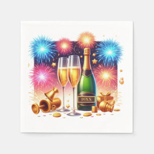 Serviette En Papier Nouvel An Sove fête ajouter année champagne