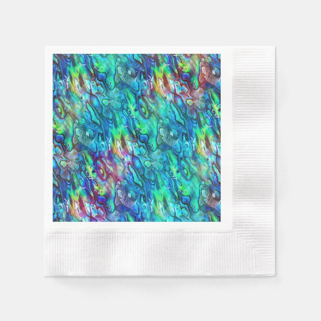 Serviette En Papier Nouvelle-Zélande Abalone Paua Shell Motif 1 (Devant)