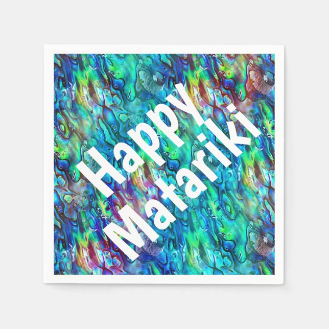 Serviette En Papier Nouvelle-Zélande Abalone Paua Shell Motif 1 (Devant)