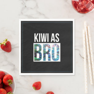 SERVIETTE EN PAPIER NOUVELLE-ZÉLANDE KIWI EN TANT QUE BRO PAUA NAPKI