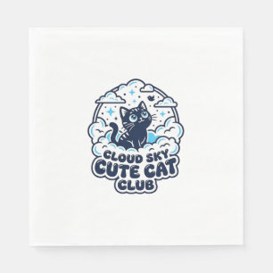 Serviette En Papier Nuage Ciel Mignon Chat Amoureux de Chats T-Shirt A