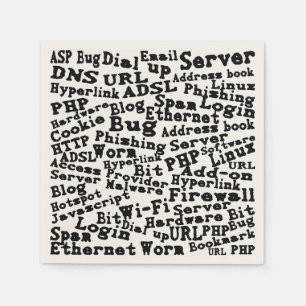 Serviette En Papier nuage de mots Internet