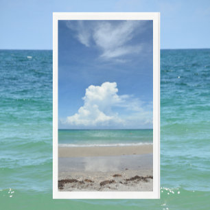 Serviette En Papier Nuage de tempête se répandant sur la côte tropical