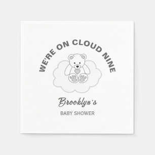 Serviette En Papier Nuage Neuf Baby shower neutre pour les sexes Ours 