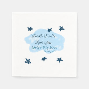 Serviette En Papier Nuages bleus scintillant Twinkle Little Star bébé