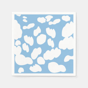 Serviette En Papier Nuages Ciel Bleu Nuages Fête