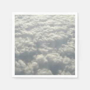 SERVIETTE EN PAPIER NUAGES DE FLUFFE BLANC