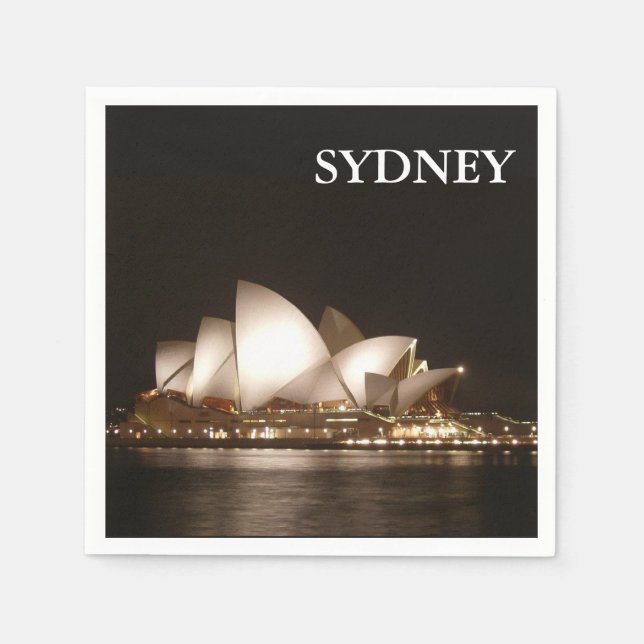 Serviette En Papier Nuit à l'Opéra Cocktail Napkin (Devant)