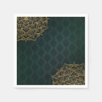 Nuit arabe marocaine verte et or mariage