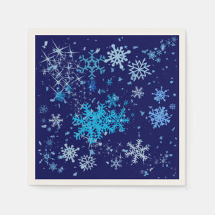 Serviette En Papier Nuit de Noël neige