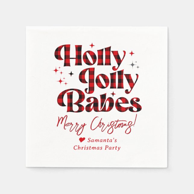 Serviette En Papier Nuit des filles Friendsmas Dames de Noël (Devant)