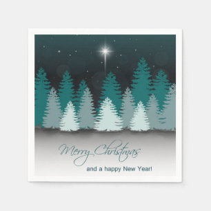 Serviette En Papier Nuit d'hiver avec étoile de Bethléem