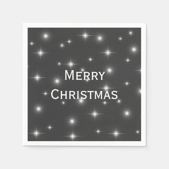 Serviette En Papier Nuit étoilée Joyeux Noël (Devant)
