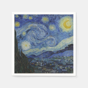 Serviette En Papier "Nuit étoilée" par Van Gogh