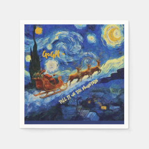 Serviette En Papier Nuit étoilée Saint-Nicolas arrive à St-Rémy
