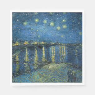 Serviette En Papier Nuit étoilée sur le Rhône (par van Gogh)