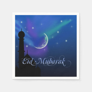 Serviette En Papier Nuit magique de l'Aïd - Livre de voeux islamique N