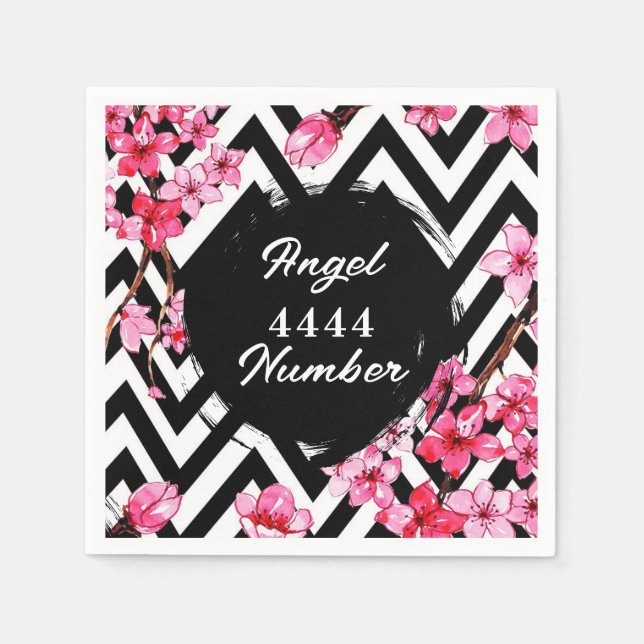Serviette En Papier Numéro d'ange "4444" (Devant)