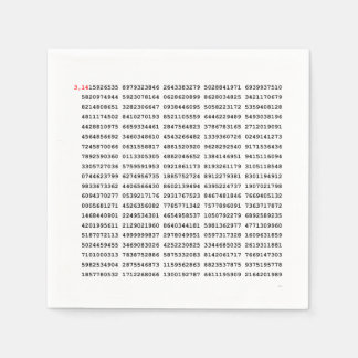 Serviette En Papier Numéro Pi 1000 Premiers Chiffres | Symbole mathéma