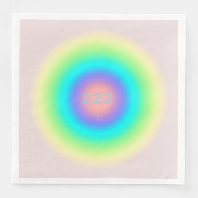 Serviette En Papier Numéros d'ange 222 - Solde et harmonie (Devant)