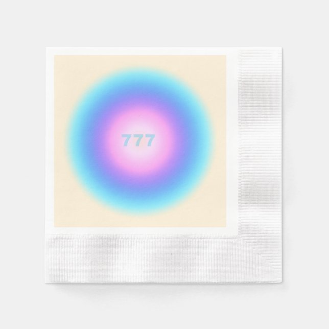 Serviette En Papier Numéros d'ange 777 - Bonne fortune (Devant)
