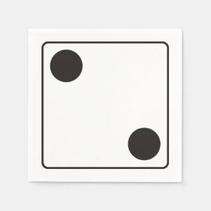 Serviette En Papier Numéros DICE des pips 2 + votre backgr.